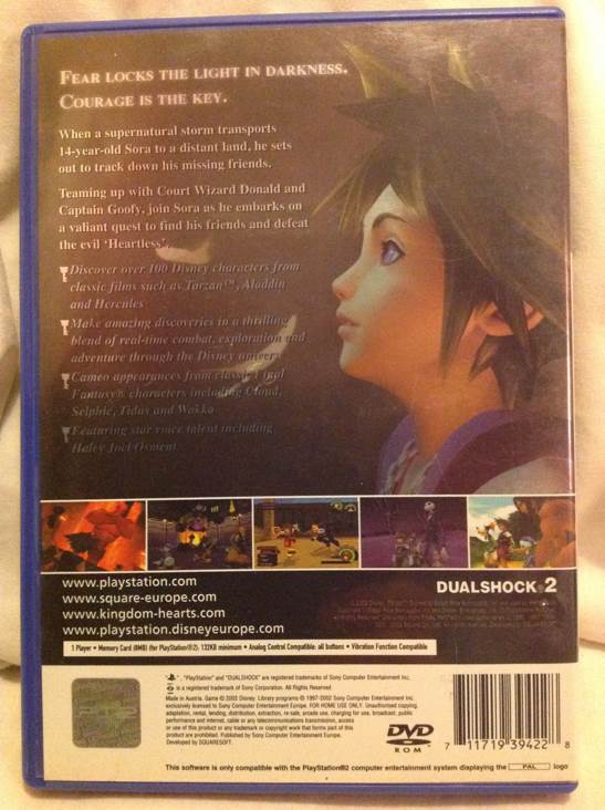 Kingdom Hearts - Sony PlayStation 2 (PS2) (Square Enix - 1) video game collectible [Barcode 711719394228] - Main Image 2