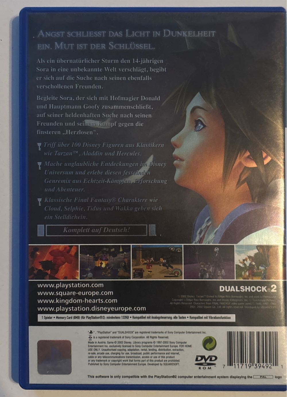 Kingdom Hearts - Sony PlayStation 2 (PS2) (Square Enix - 1) video game collectible [Barcode 711719394921] - Main Image 2