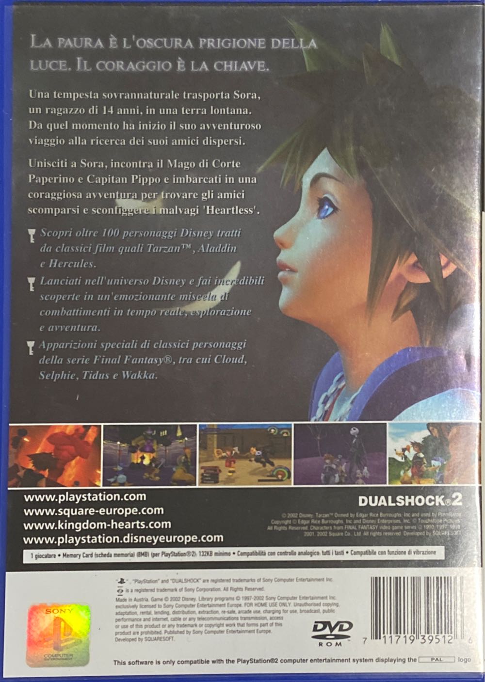 Kingdom Hearts - Sony PlayStation 2 (PS2) (Disney Interactive Studios - 1) video game collectible [Barcode 711719395126] - Main Image 2