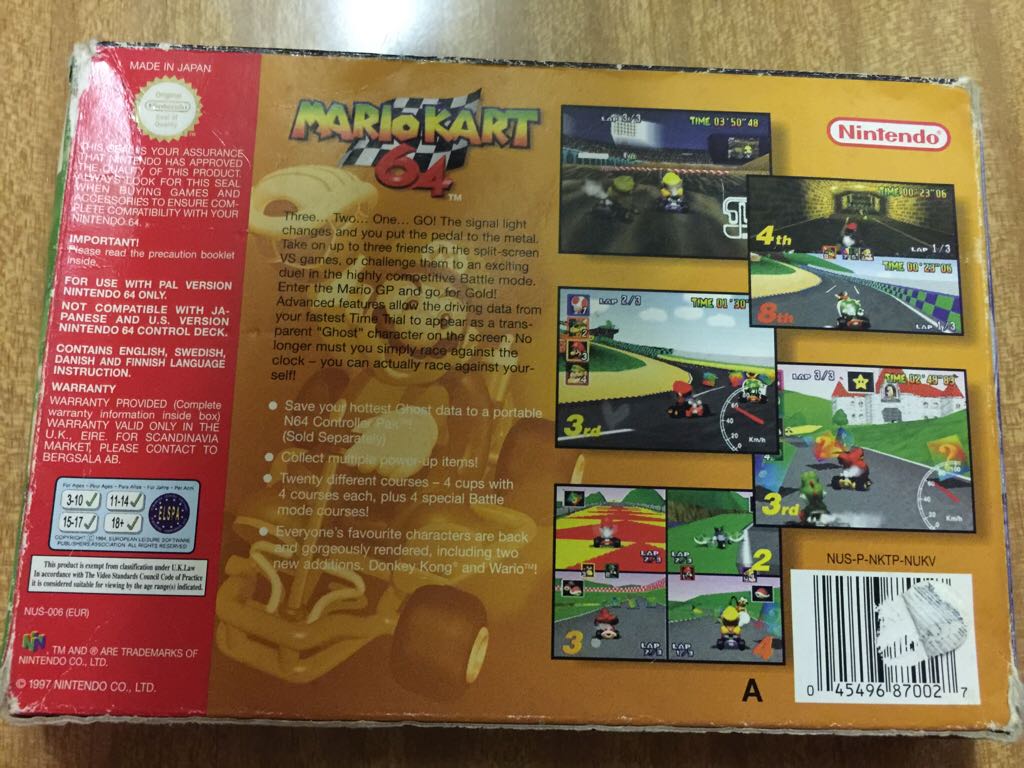 Mario Kart 64 - Nintendo 64 (N64) video game collectible - Main Image 2