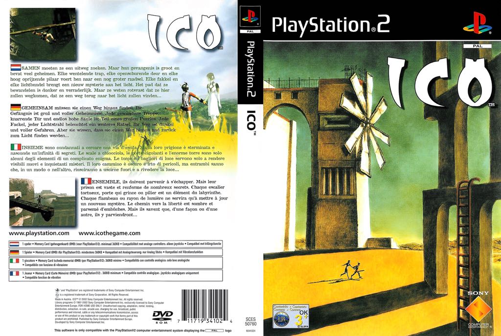 ICO - Sony PlayStation 2 (PS2) (Sony Computer Entertainement Europe - 1) video game collectible [Barcode 711719341024] - Main Image 2