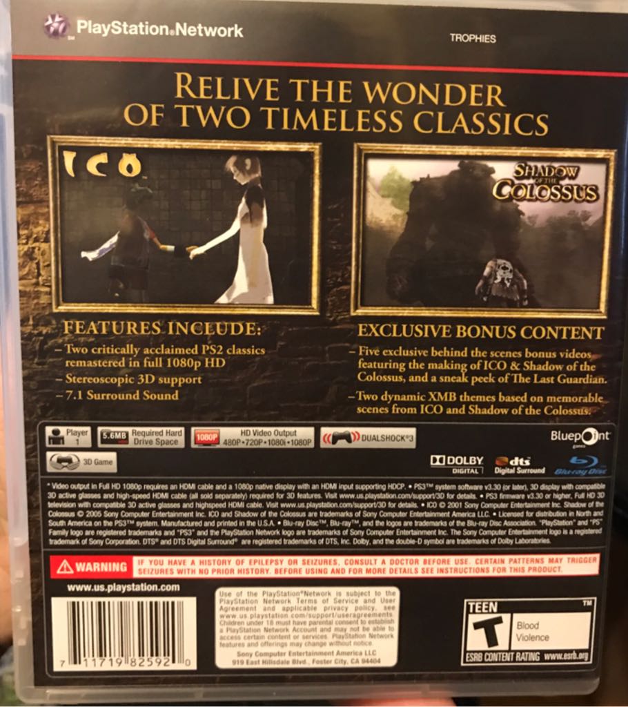 ICO - Sony PlayStation 3 (PS3) video game collectible - Main Image 2