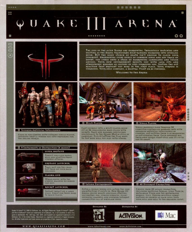 Quake III Arena - Valve Steam (ID Software - 1-4) video game collectible [Barcode 5030917013881] - Main Image 2