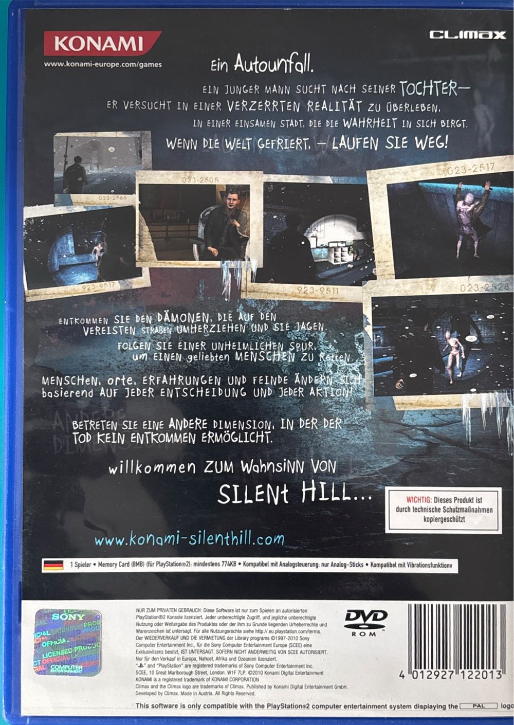 Silent Hill Shattered Memories Sony Playstation 2 Ps2 - Sony PlayStation 2 (PS2) (Konami) video game collectible [Barcode 4012927122013] - Main Image 2