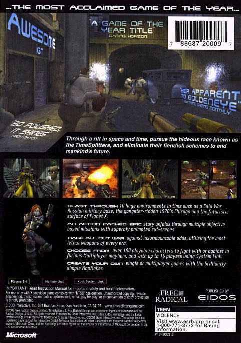 TimeSplitters 2 - Microsoft Xbox (Eidos Interactive - 4) video game collectible [Barcode 5032921017169] - Main Image 2
