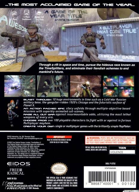 Timesplitters 2 - Nintendo GameCube (Eidos Interactive - 4) video game collectible [Barcode 788687400015] - Main Image 2