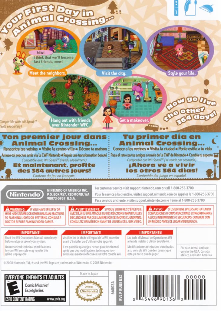 Animal Crossing City Folk - Nintendo Wii (Nintendo - 1) video game collectible [Barcode 045496902438] - Main Image 2