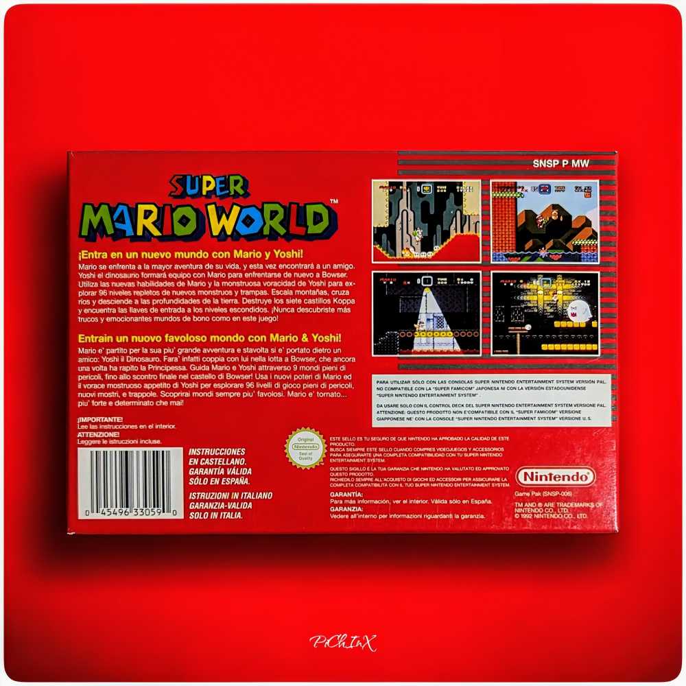 Super Mario World - Nintendo Super Nintendo Entertainment System (SNES) (Nintendo - 2) video game collectible [Barcode 045496330590] - Main Image 4