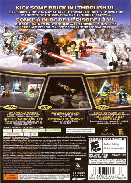 LEGO Star Wars: The Complete Saga (Grey Classics) - Microsoft Xbox 360 (TT Games Publishing Ltd. - 1-2) video game collectible [Barcode 0023272005252] - Main Image 2