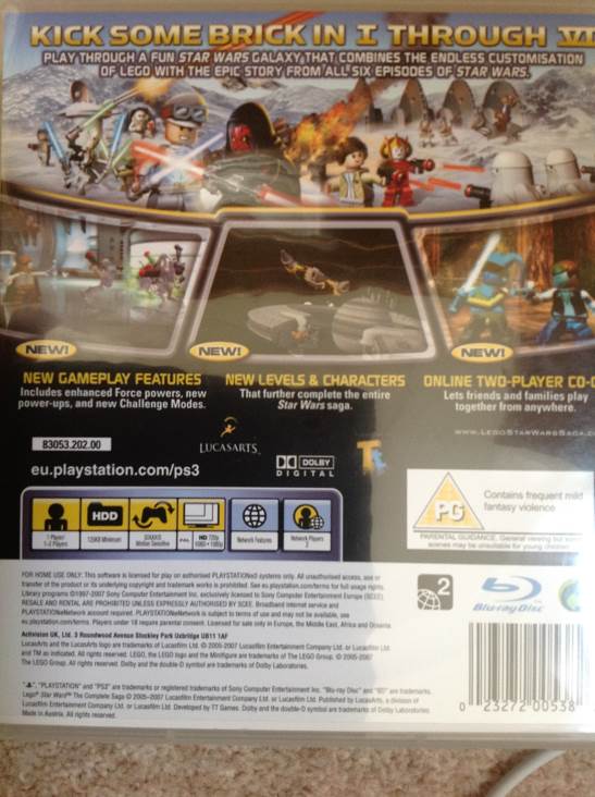 LEGO Star Wars: The Complete Saga - Sony PlayStation 3 (PS3) video game collectible [Barcode 7013771005382] - Main Image 2