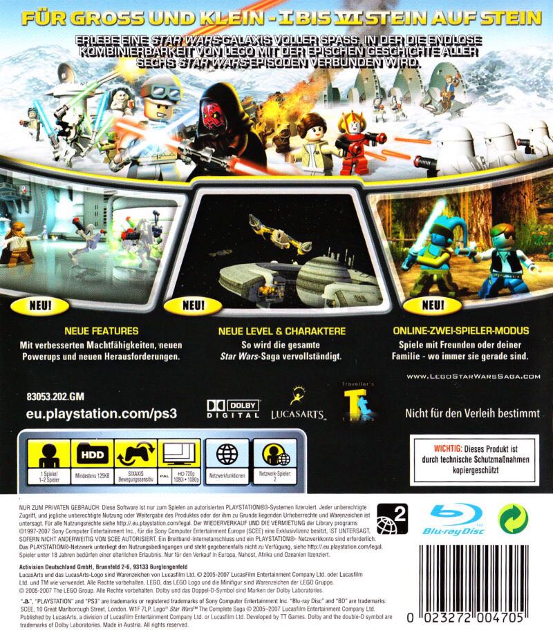 LEGO Star Wars: The Complete Saga - Sony PlayStation 3 (PS3) (Lucas Arts - 2) video game collectible [Barcode 8717418410148] - Main Image 2