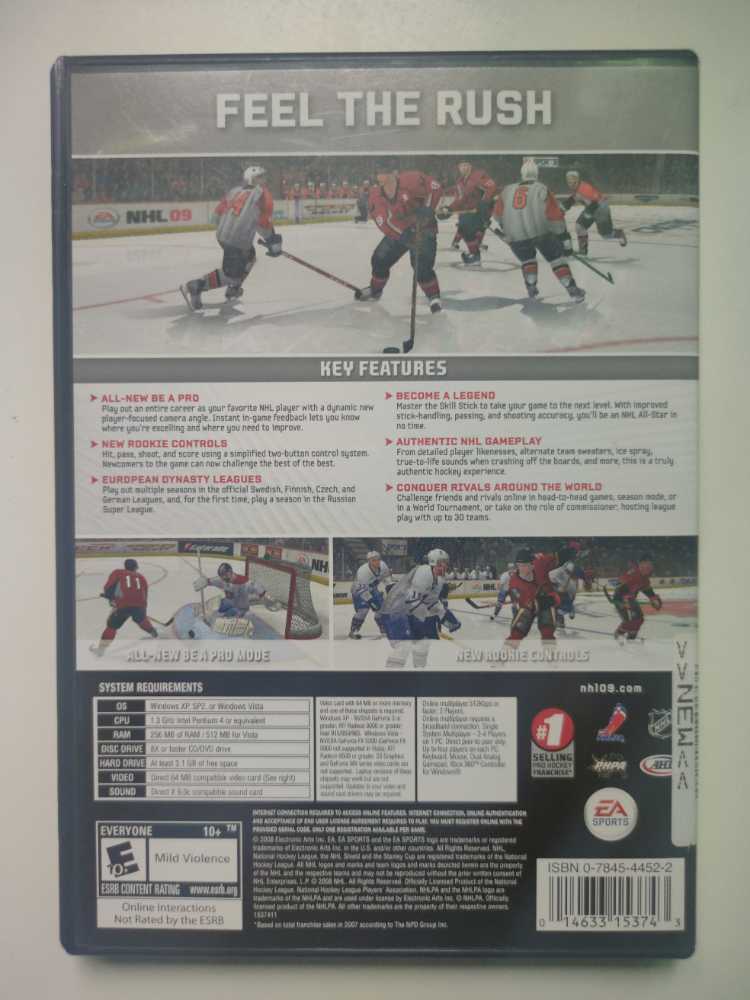 NHL 09 - PC video game collectible [Barcode 014633153743] - Main Image 2