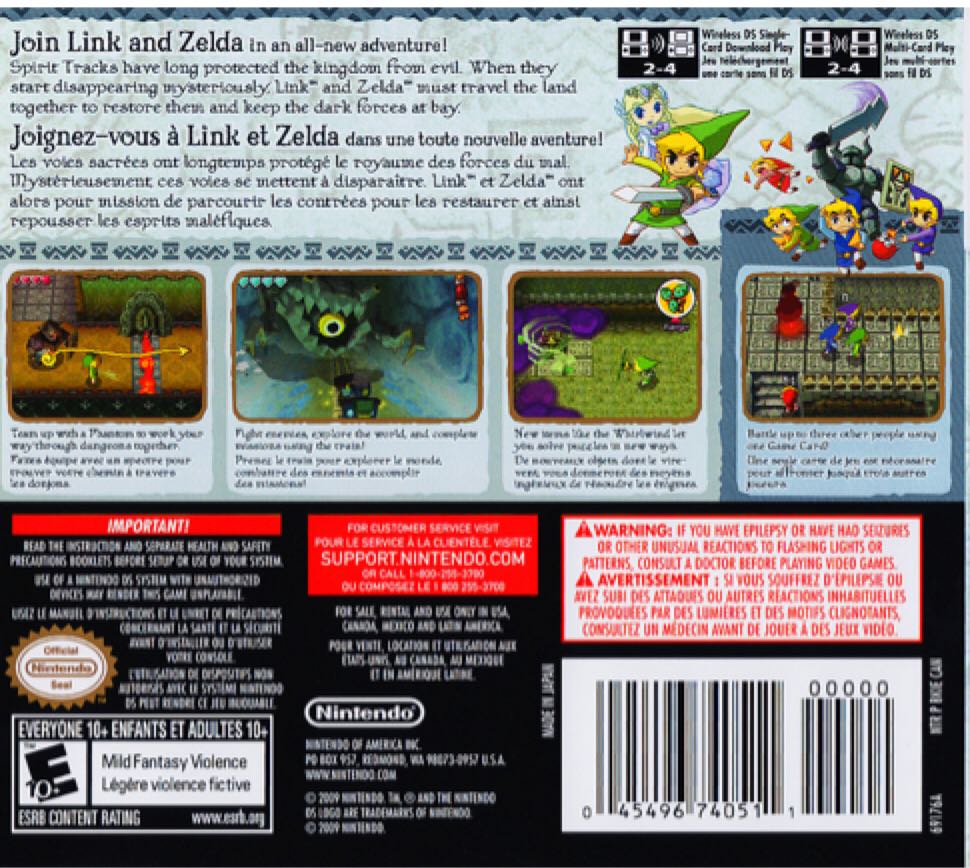 Legend of Zelda: Spirit Tracks, The - Nintendo DS (Nintendo - 1-4) video game collectible - Main Image 2