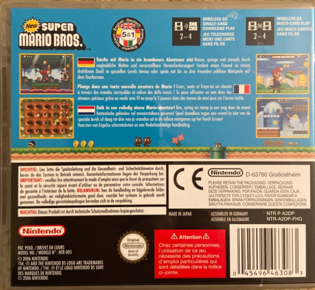 New Super Mario Bros. - Nintendo DS (Nintendo - 1) video game collectible [Barcode 045496740078] - Main Image 2