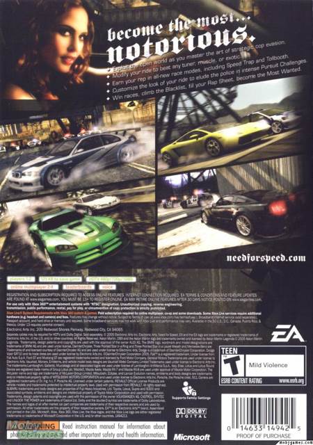 Need For Speed: Most Wanted - Microsoft Xbox 360 (1-2) video game collectible [Barcode 5030941047135] - Main Image 2