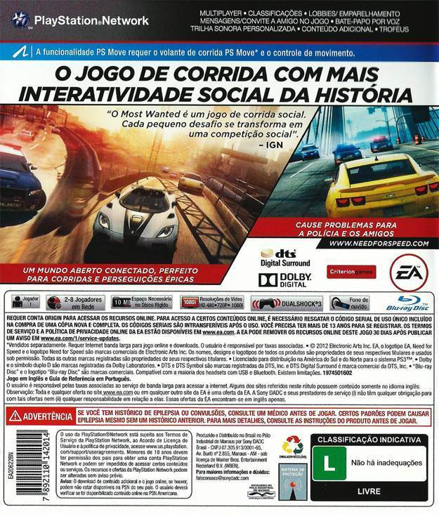 Need For Speed: Most Wanted - EA Origin (Electronic Arts/EA - 1) video game collectible [Barcode 7892110142014] - Main Image 2
