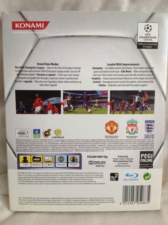 PES 2009: Pro Evolution Soccer - Sony PlayStation 3 (PS3) (Konami - 6) video game collectible [Barcode 4012927050835] - Main Image 2