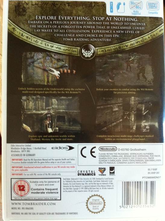 Tomb Raider Underworld - Nintendo Wii (Eidos Interactive - 1) video game collectible [Barcode 3307219936845] - Main Image 2