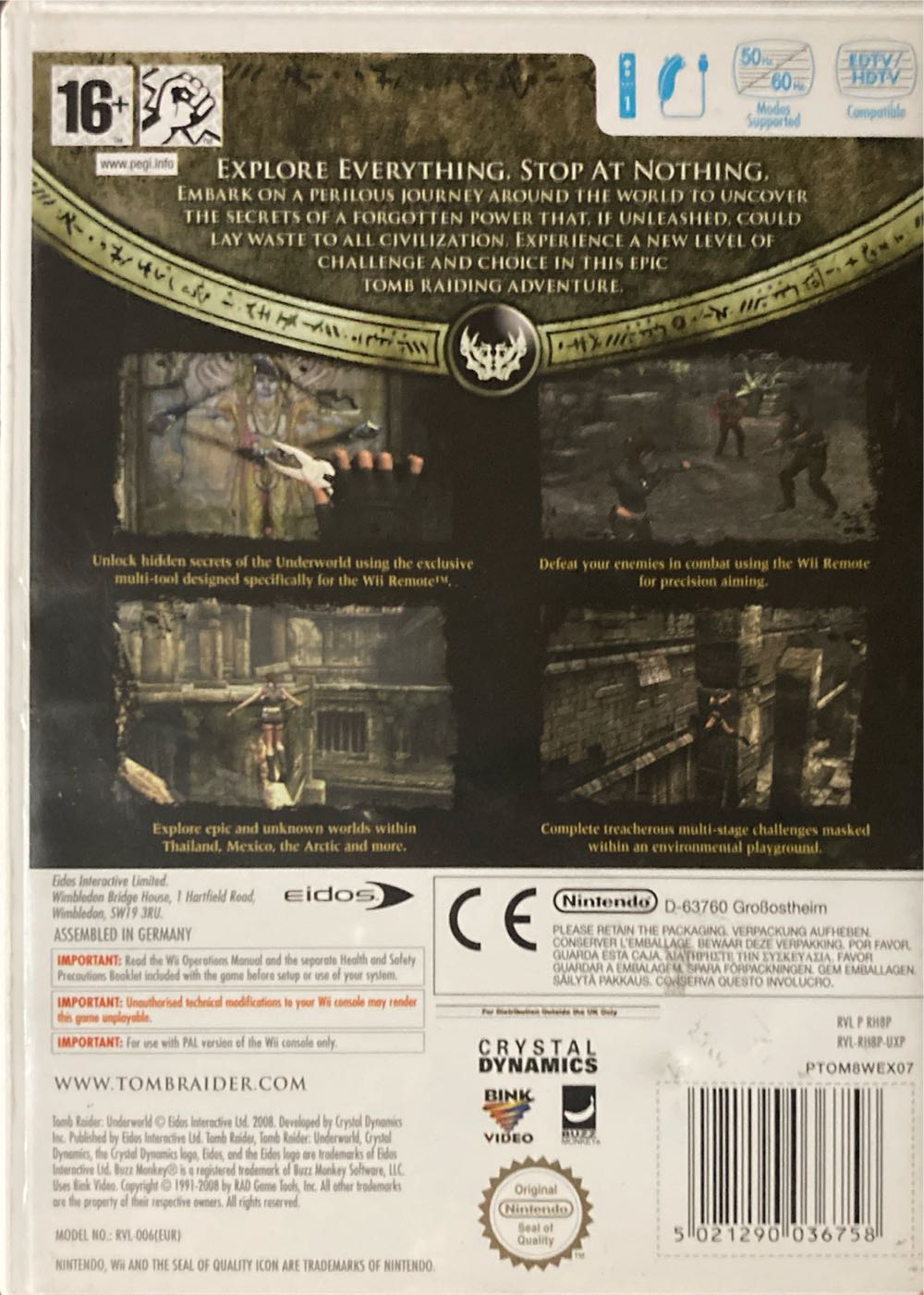 Tomb Raider Underworld Wii Game & - Nintendo Wii (1) video game collectible [Barcode 5021290036758] - Main Image 2