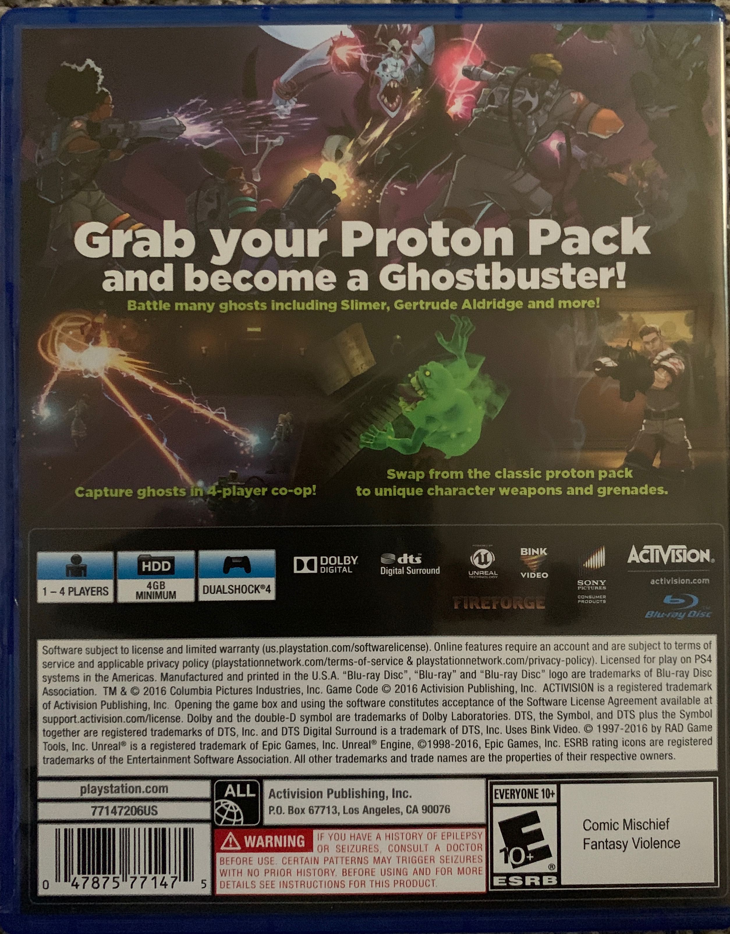 Ghostbusters - Sony PlayStation 4 (PS4) (Activision - 4) video game collectible [Barcode 047875771475] - Main Image 2