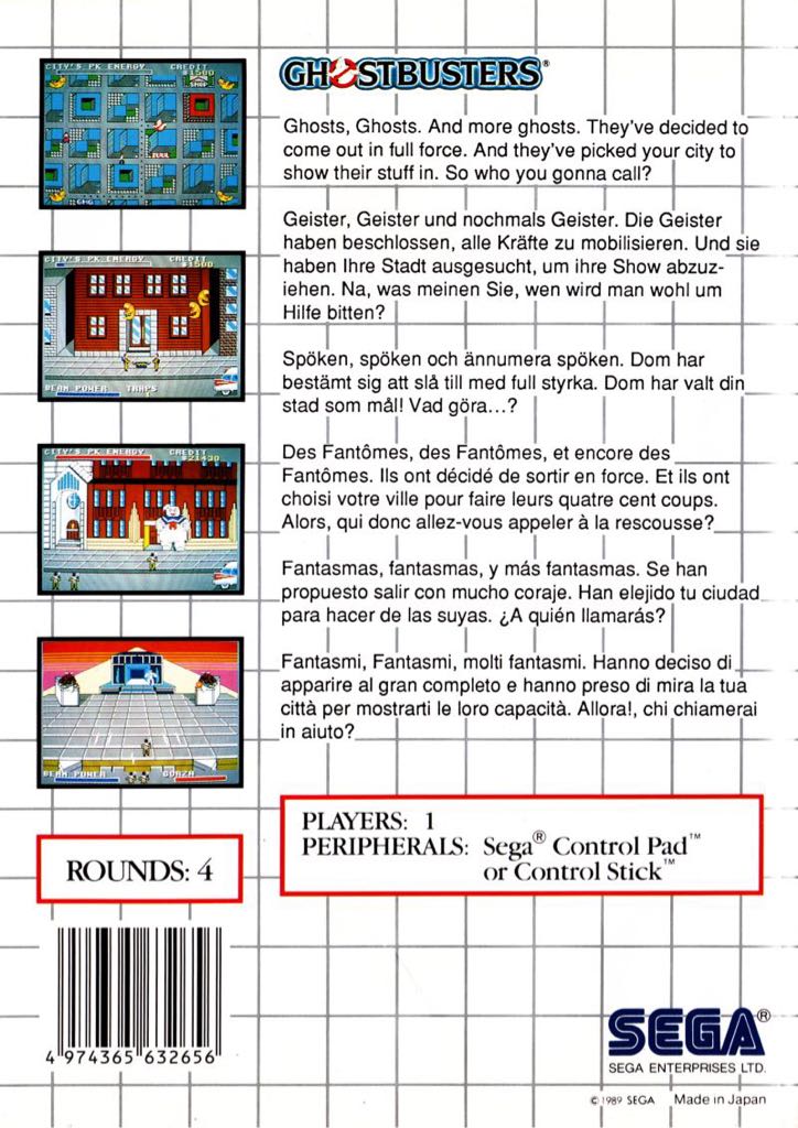 Ghostbusters - Sega Master System video game collectible - Main Image 2