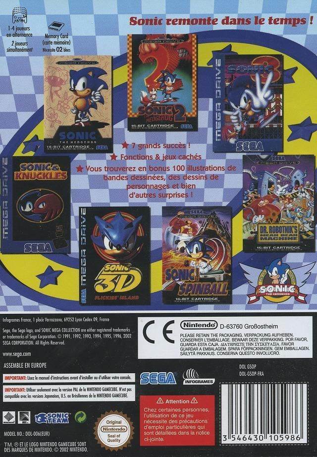Sonic Mega Collection - Nintendo GameCube (Sega - 1-4) video game collectible [Barcode 3546430105986] - Main Image 2
