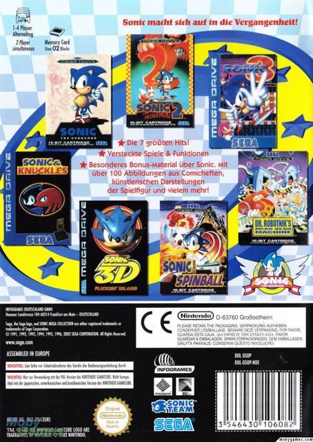 Sonic Mega Collection - Nintendo GameCube (Sega - 2) video game collectible [Barcode 3546430106099] - Main Image 2