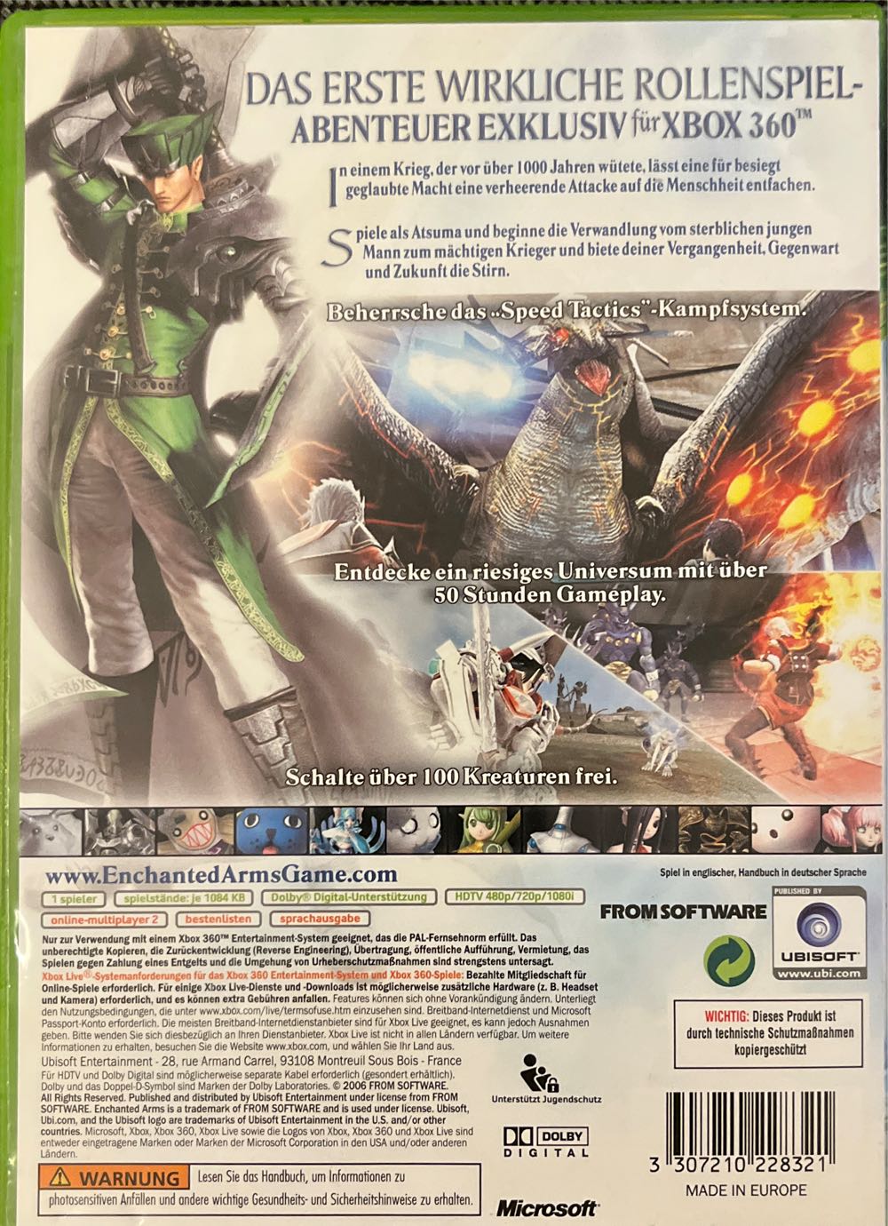 Enchanted Arms - Microsoft Xbox 360 (Ubisoft - 1) video game collectible [Barcode 3307210228321] - Main Image 2