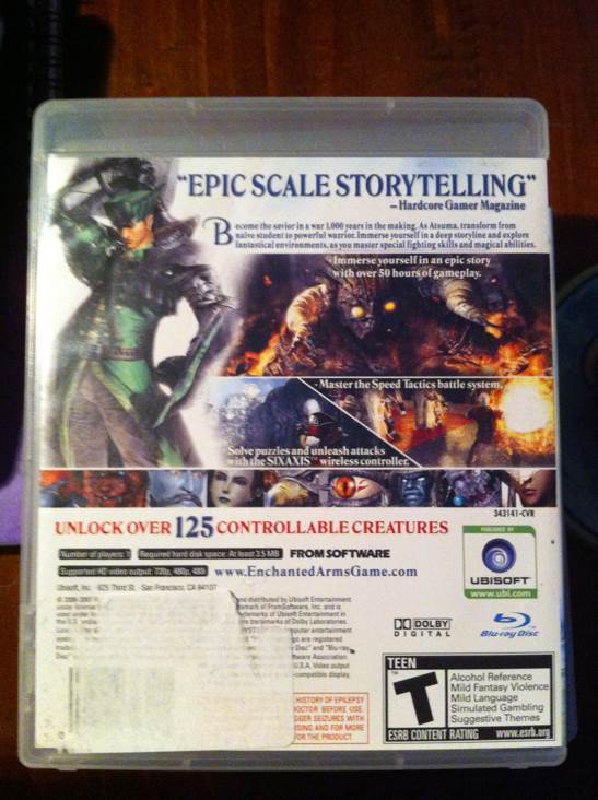 Enchanted Arms - Sony PlayStation 3 (PS3) (Ubisoft Entertainment - 1) video game collectible [Barcode 3307210251466] - Main Image 2