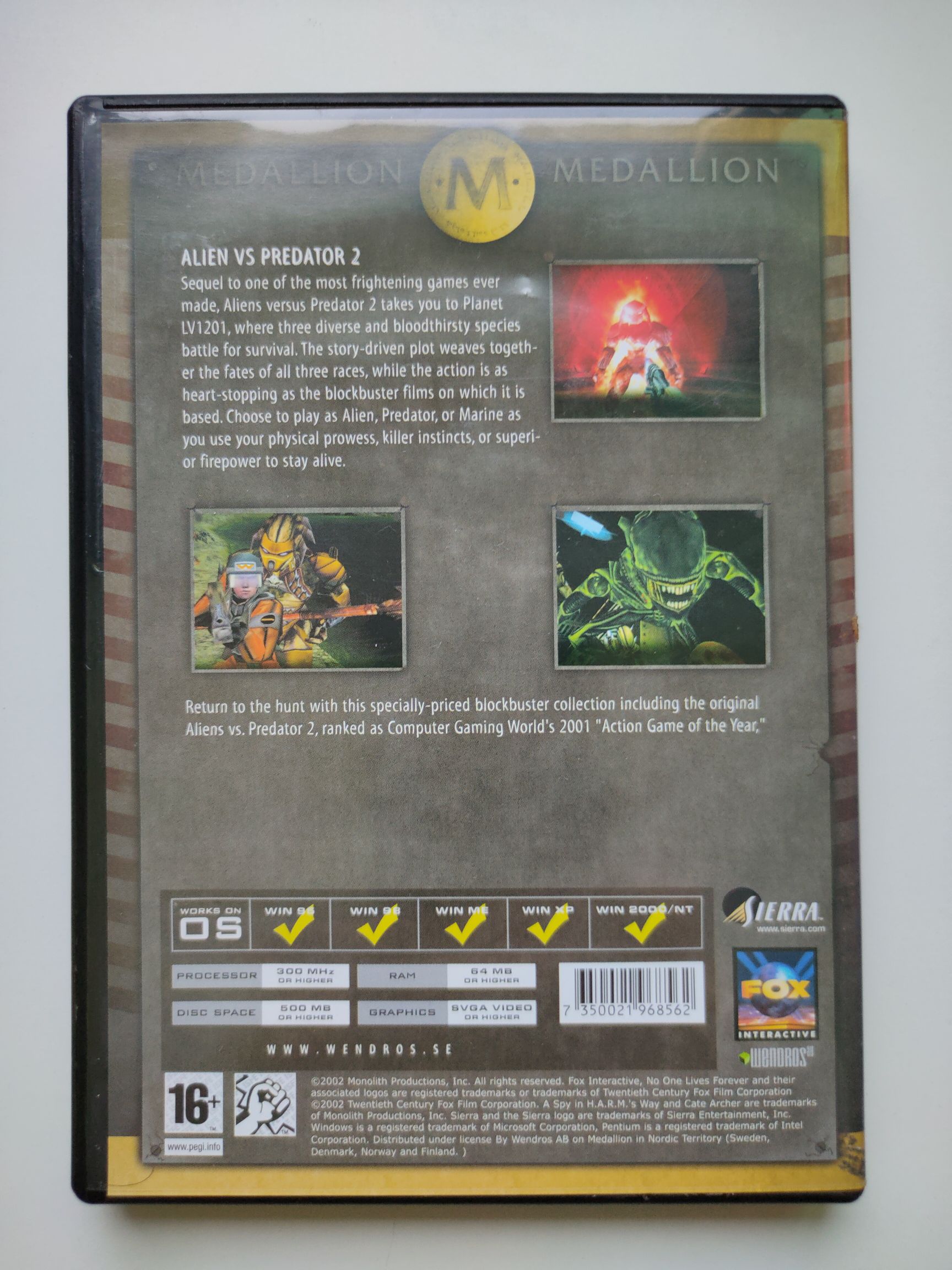 Aliens vs. Predator 2 - PC (Sega - 1) video game collectible [Barcode 7350021968562] - Main Image 2