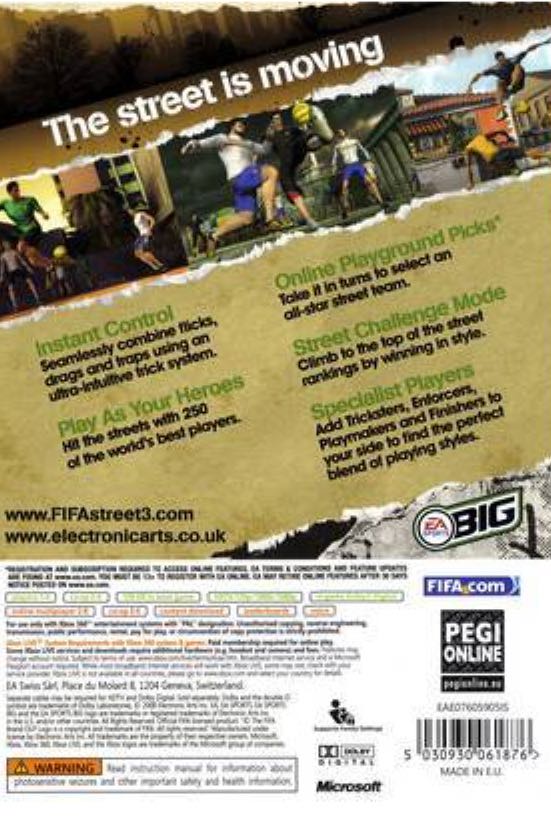 FIFA Street 3 - Microsoft Xbox 360 (EA Sports Big) video game collectible [Barcode 5030934061872] - Main Image 2