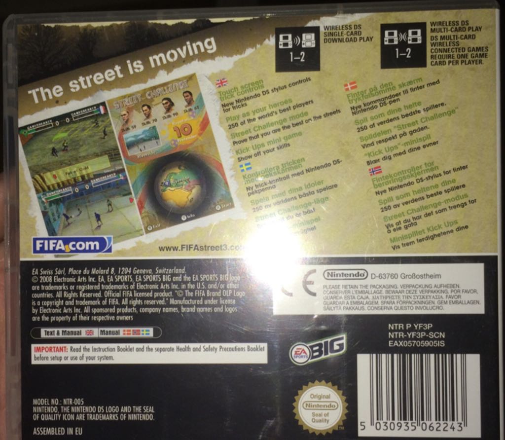 FIFA Street 3 - Nintendo DS video game collectible [Barcode 5030935062243] - Main Image 2