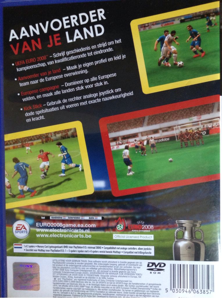 UEFA Euro 2008 - Sony PlayStation 2 (PS2) (Ea Sports) video game collectible [Barcode 5030946063857] - Main Image 2