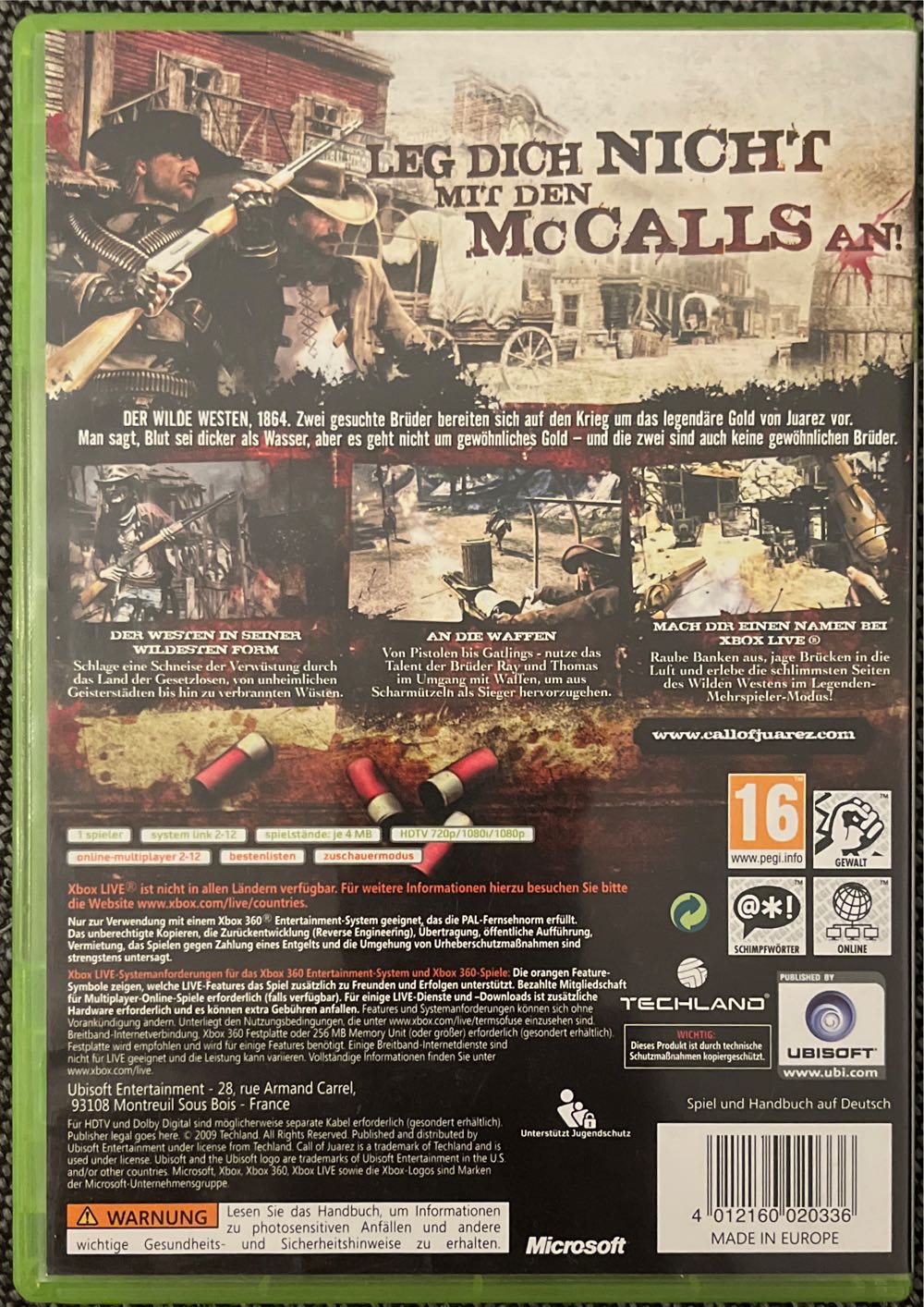 Call of Juarez 2: Bound in Blood - Microsoft Xbox 360 video game collectible [Barcode 4012160020336] - Main Image 2