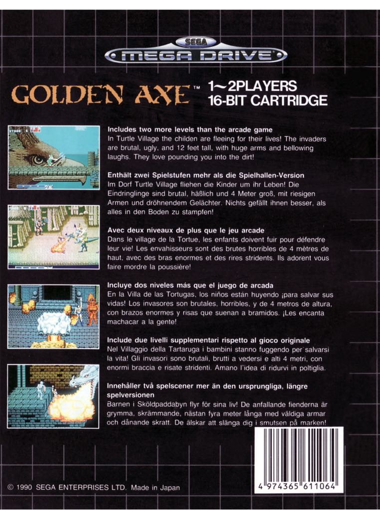 Golden Axe - Sega Mega Drive (Sega Enterprises, Ltd) video game collectible - Main Image 2