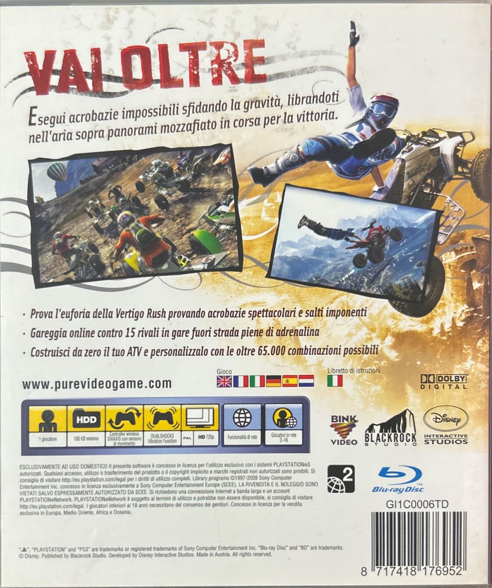 Pure - Sony PlayStation 3 (PS3) video game collectible [Barcode 8717418176952] - Main Image 2