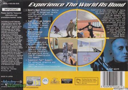 007: The World is Not Enough - Nintendo 64 (N64) (Electonic Arts - 1-4) video game collectible [Barcode 014633141849] - Main Image 2