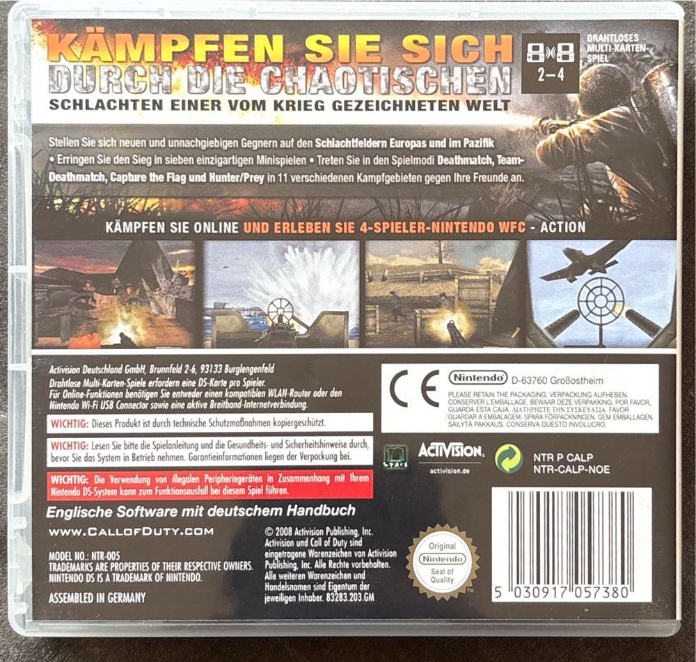 Call Of Duty: World At War - Nintendo DS (Activision) video game collectible [Barcode 5030917057380] - Main Image 2
