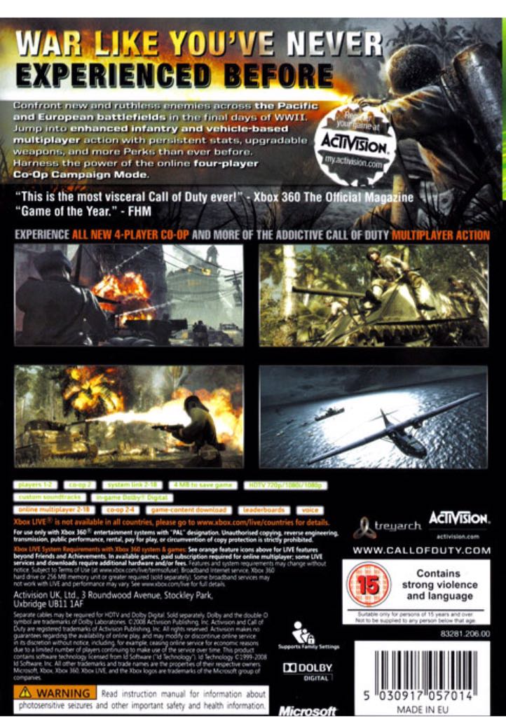 Call Of Duty: World At War (PC) - Valve Steam (Activision - 1) video game collectible [Barcode 5030917057502] - Main Image 2