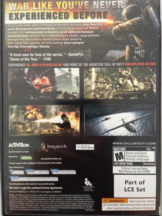 Call of Duty: World at War - PC (Activision Blizzard - 32) video game collectible [Barcode 9328878004809] - Main Image 2
