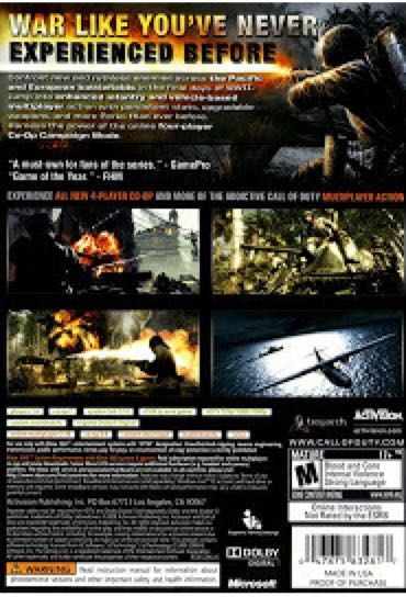 Call Of Duty: World At War - Microsoft Xbox 360 video game collectible - Main Image 2