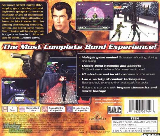007: Tomorrow Never Dies - Sony PlayStation (MGM Interactive - 2) video game collectible [Barcode 5030930777777] - Main Image 2