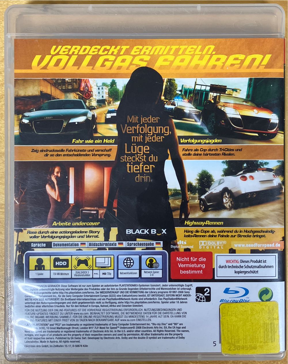 Need for Speed Undercover - Sony PlayStation 3 (PS3) video game collectible [Barcode 030941067393] - Main Image 2