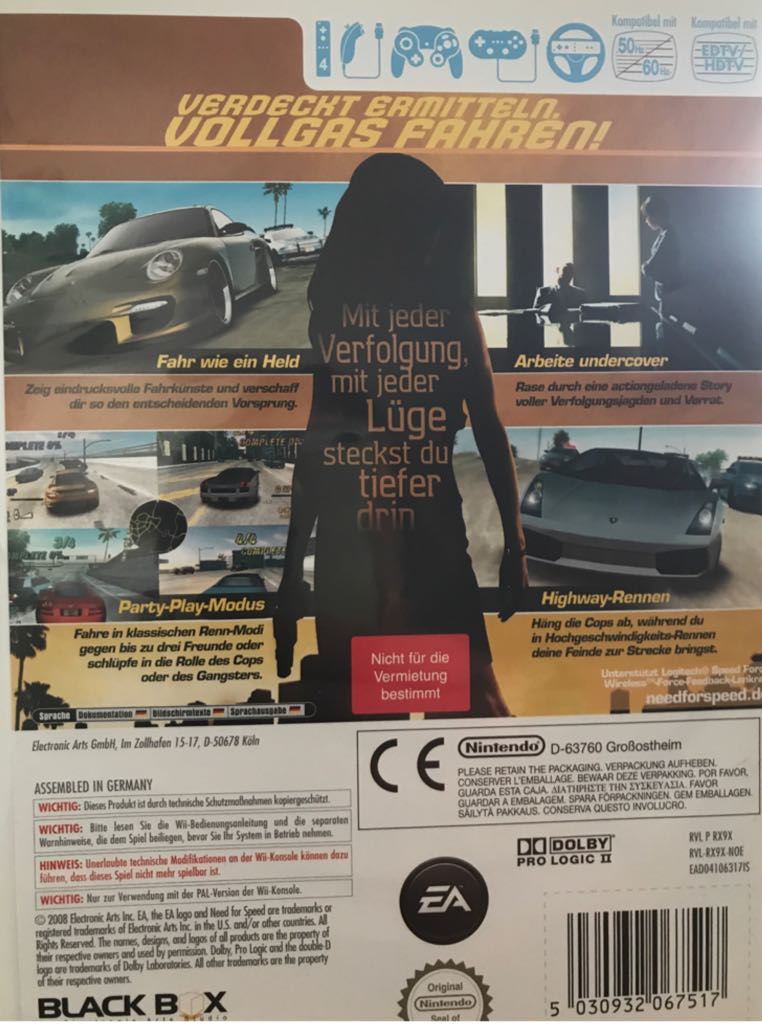 Need for Speed Undercover - Nintendo Wii video game collectible [Barcode 5030932067517] - Main Image 2