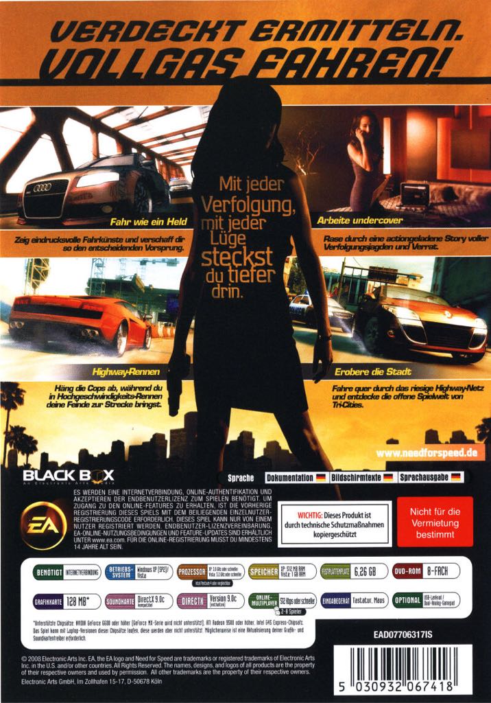 Need for Speed Undercover - Sony PlayStation 2 (PS2) ((EA) Electronic Arts - 1-2) video game collectible [Barcode 5030934067362] - Main Image 2