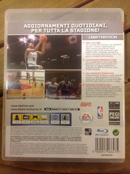 NBA Live 09 - Sony PlayStation 3 (PS3) (Electronic Arts/EA Games - 4) video game collectible [Barcode 5030947066475] - Main Image 2