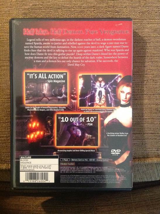 Devil May Cry - Sony PlayStation 2 (PS2) (Capcom - 1) video game collectible [Barcode 013388260041] - Main Image 2