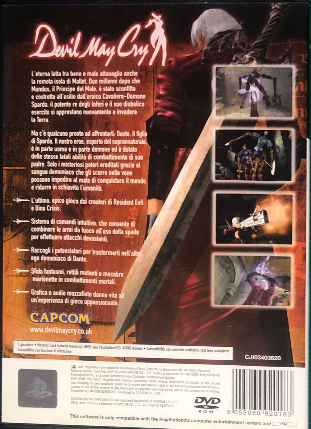 Devil May Cry - Sony PlayStation 2 (PS2) (Capcom - 1) video game collectible [Barcode 5055060920183] - Main Image 2
