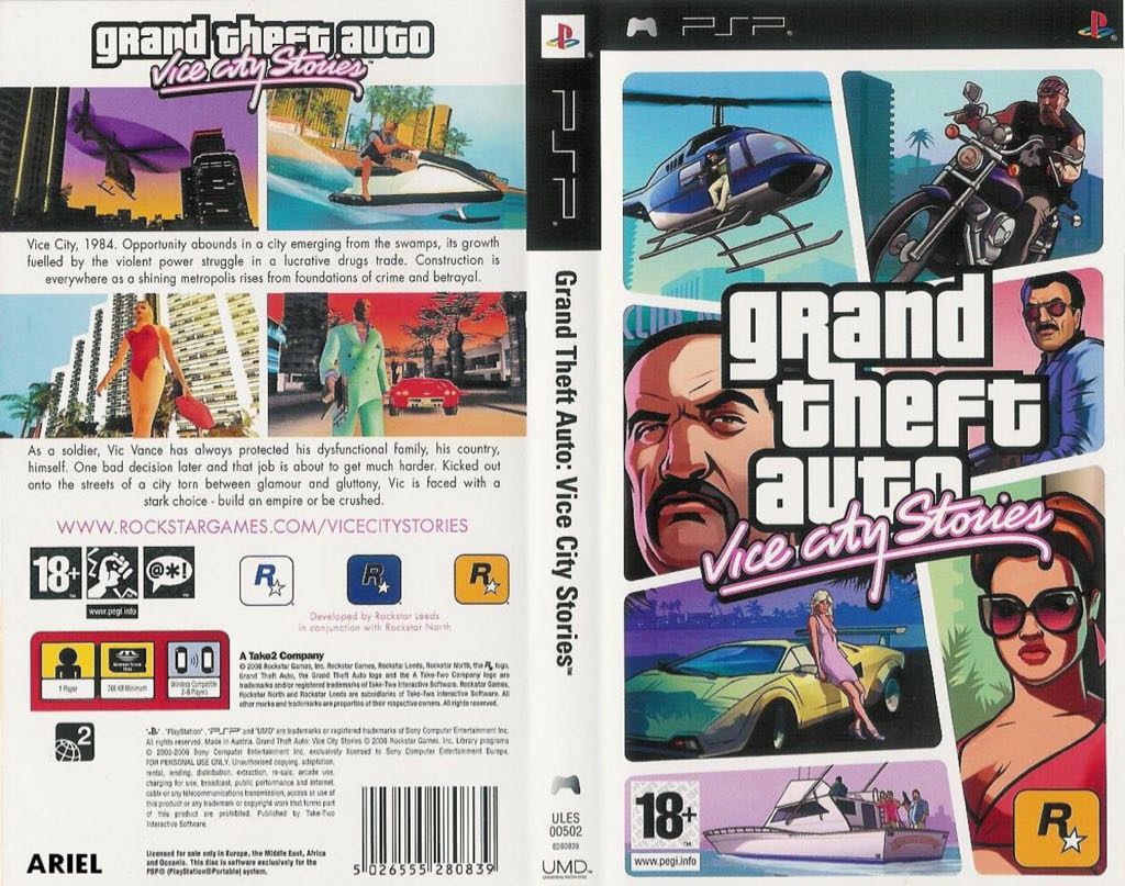 Grand Theft Auto : Vice City Stories - Sony PlayStation Portable (PSP) (Rockstar Games - 1) video game collectible [Barcode 5026555280754] - Main Image 2
