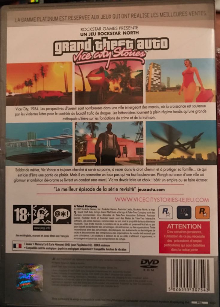 Grand Theft Auto: Vice City Stories - Sony PlayStation 2 (PS2) video game collectible [Barcode 5026555307543] - Main Image 2